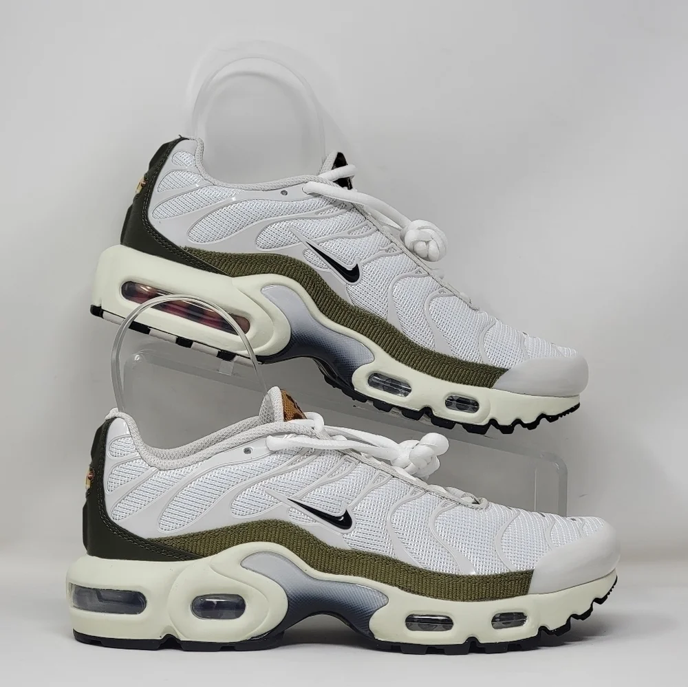 Nike Air Max Plus GS Leopard White Olive DX9283-100 Youth Sz 5Y=Wmn Sz 6.5 New